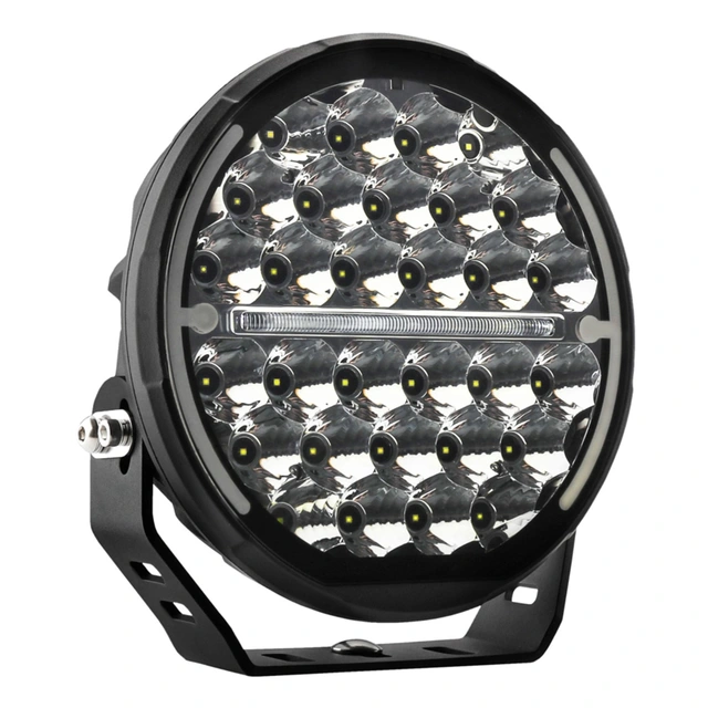 Briodlights ICE-X 9 LED fjernlys 9", 10500 lumen, Posisjonslys, varme 