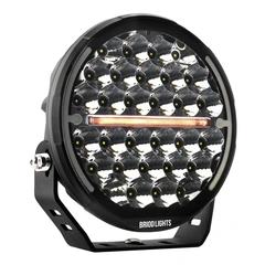Briodlights ICE-X 9 LED fjernlys 9", 10500 lumen, Posisjonslys, varme