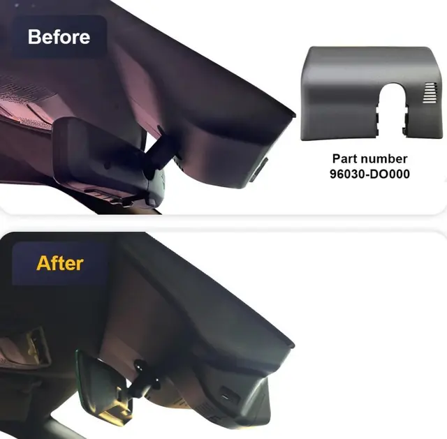 FITCAMX Integrert 4K Dashcam (foran+bak) Kia EV9 (2023->) 