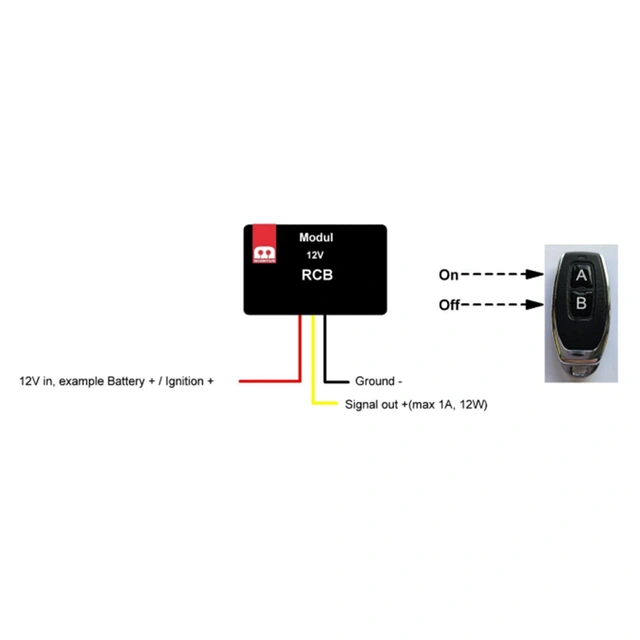 Trådløs Fjernkontroll med modul 12V 
