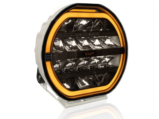 W-Light Fury 9 Hvit LED fjernlys 9", 8170 lumen, Posisjonslys, varsellys 