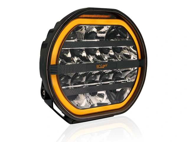 W-Light Fury 9 Sort LED fjernlys 9", 8170 lumen, Posisjonslys, varsellys 