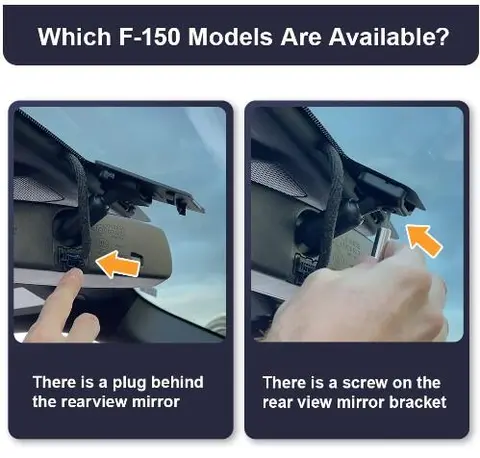 FITCAMX Integrert Plug & Play 4K Dashcam Ford F-serie (2021-->) 