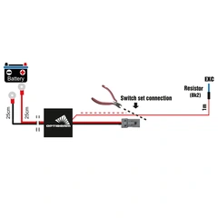 Optibeam relésett 12/24V 2-pin DTP, 12/24 volt