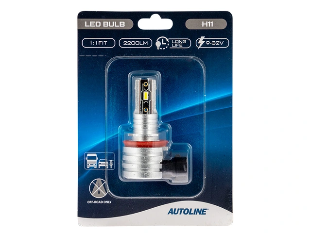 AUTOLINE Direct Fit LED H11 9-32V, 2000 Lumen, Pris per stk 