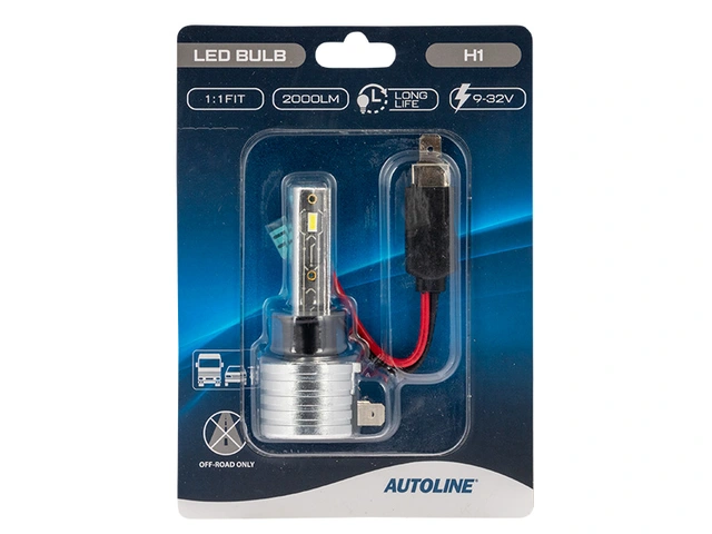 AUTOLINE Direct Fit LED H1 9-32V, 2000 Lumen, Pris per stk 