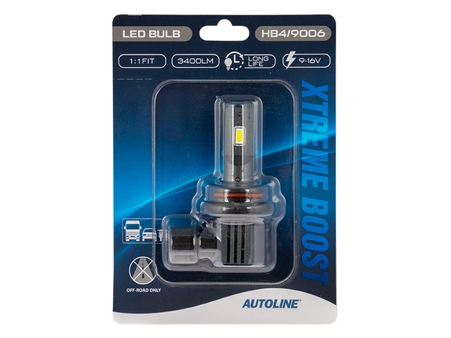 AUTOLINE Xtreme Boost LED HB4/9006 9-16V, 3400 Lumen, Pris per stk 