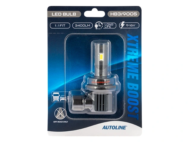 AUTOLINE Xtreme Boost LED HB3/9005 9-16V, 3400 Lumen, Pris per stk 