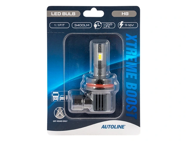 AUTOLINE Xtreme Boost LED H8 9-16V, 3400 Lumen, Pris per stk 