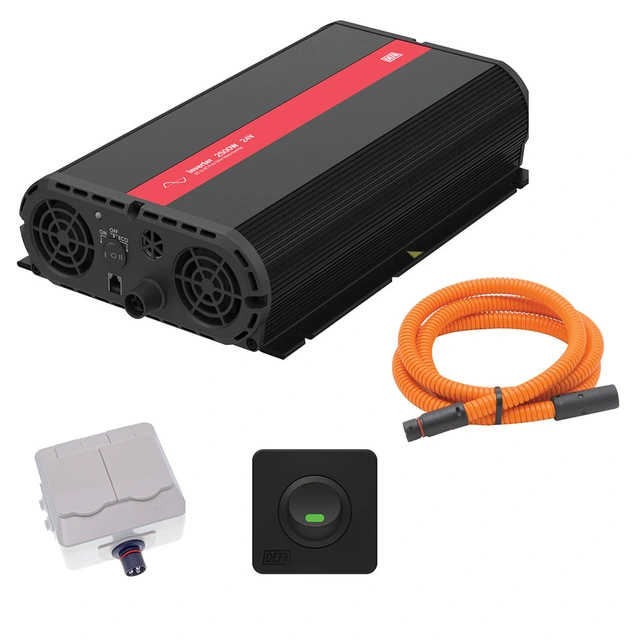 DEFA PowerSystems Inverterpakke 2500W 24V -> 230V, ren sinus, dobbel stikk 