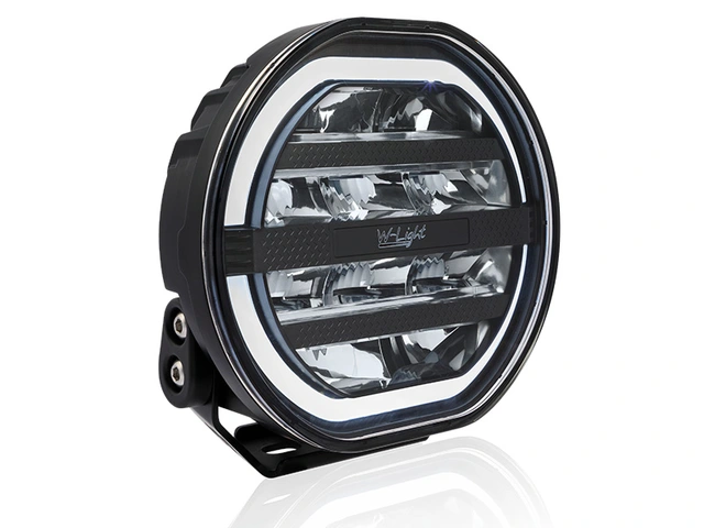 W-Light Fury 7 Sort LED fjernlys 7", 6130 lumen, Posisjonslys, varsellys 