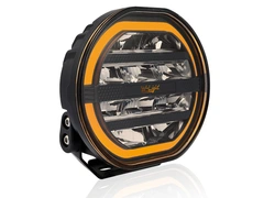 W-Light Fury 7 Sort LED fjernlys 7", 6130 lumen, Posisjonslys, varsellys