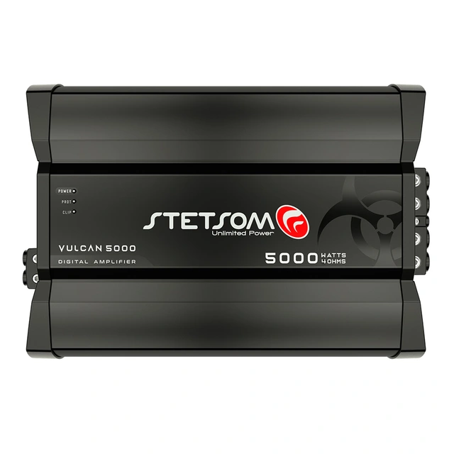 Stetsom Vulcan 5000 4 Ohm monoforsterker 5000W RMS, 4 Ohm, SPL, Kl.D, Fulltone 