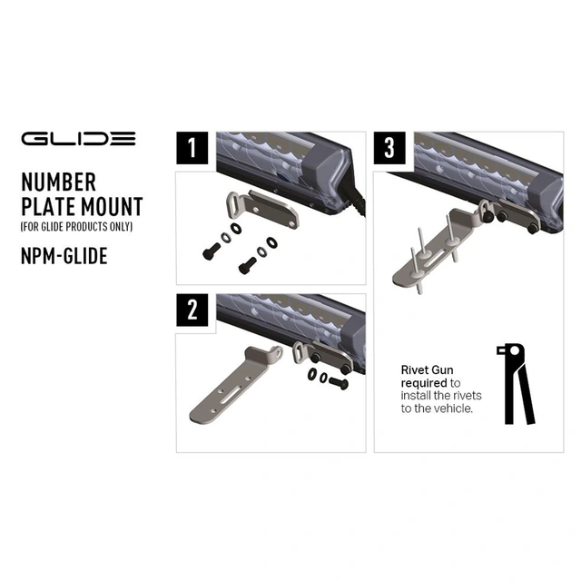 Lazer skiltbrakett for Glide-serien Braketter for ekstralys og LED-bar 