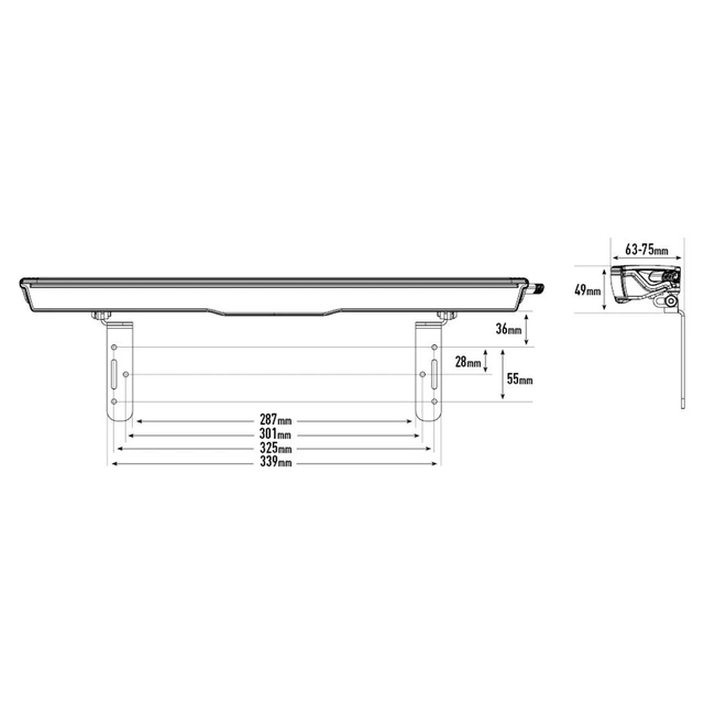 Lazer skiltbrakett for Glide-serien Braketter for ekstralys og LED-bar 
