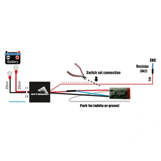 Optibeam relésett 12/24V 4-pin DTP, 12/24 volt