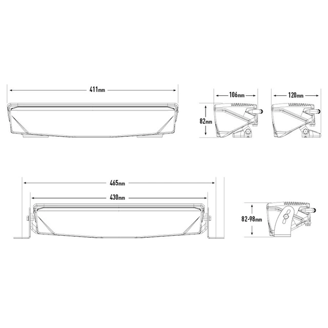 Lazer Air 90 16", LED, 9.160 Lumen, Kombo, 574 meter 