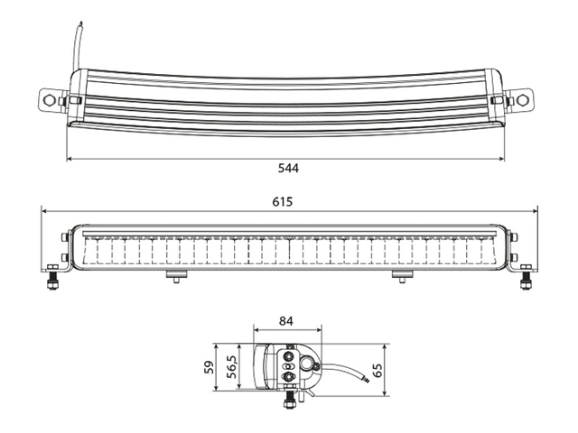W-Light Comber II LED fjernlys 21", 9200 lumen, Posisjonslys 