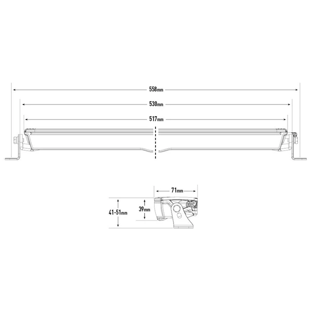 Lazer Glide Elite 20", LED, 12.800 Lumen, Kombo, 624 meter 