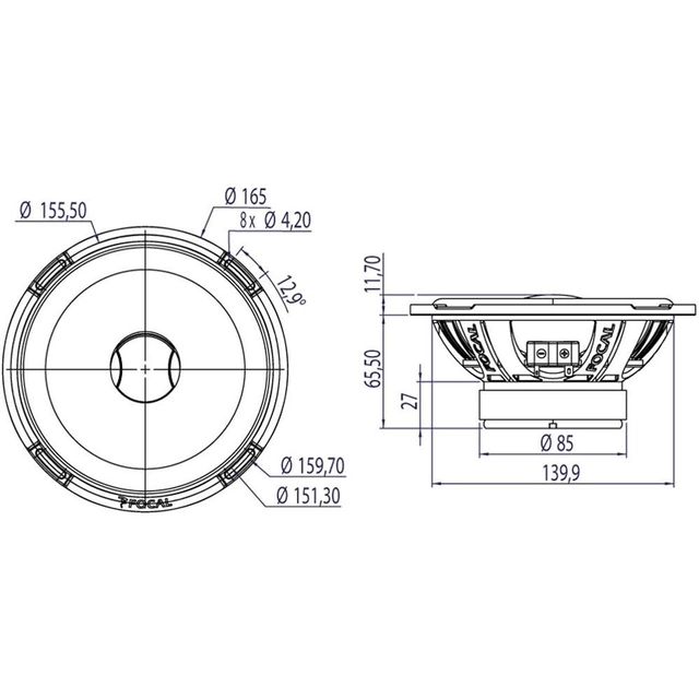 Focal PC165 Last Edition høyttalerpar 6.5", 80W RMS, Last Edition 