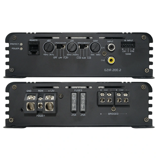 Ground Zero GZIA 200.2 2-kanals forst. 2x220W RMS, 2 Ohm 