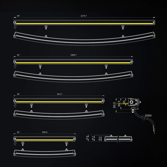 Strands Siberia XP SRC 50" ledbar 50", 15600 Lumen, Xperience-mode, Kurvet 