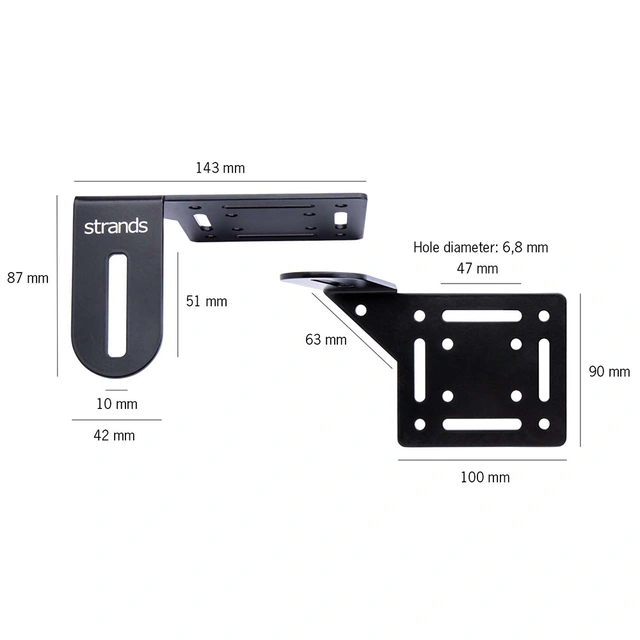 Strands Proff festebrakett til LED-lys Universal, 2 stk 