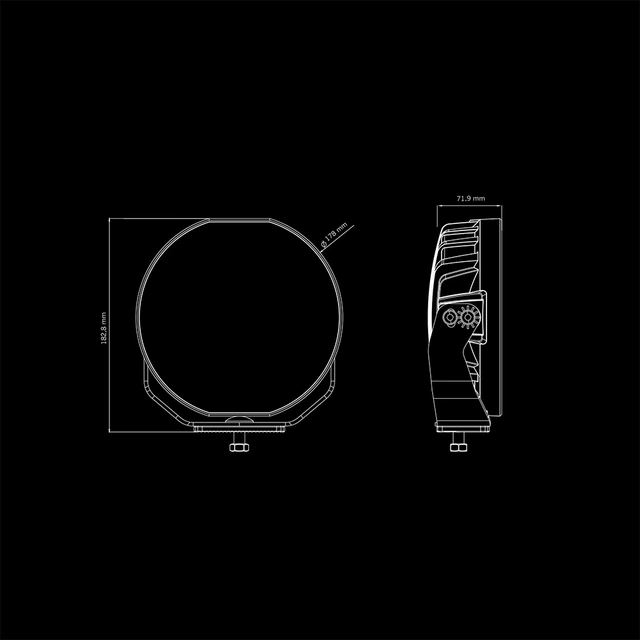 Strands Siberia Skylord 7", Sort 7", 5850 Lumen, per stykk 