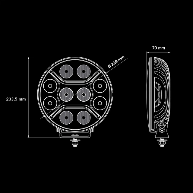 Strands Dark Knight Intense 9" 9", 13500 Lumen, per stykk 