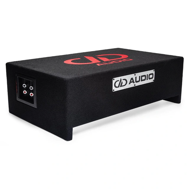 DD Audio LE-DF-SL610 basskasse 10" i kasse, 600W RMS, 2x2 Ohm 