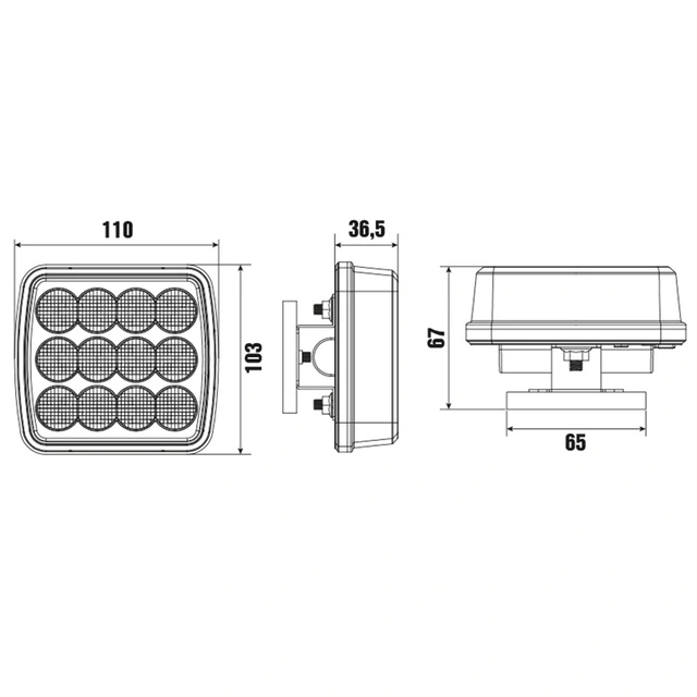 Optibeam Dark Phantom trådløs baklyssett Trådløse baklys for tilhenger 