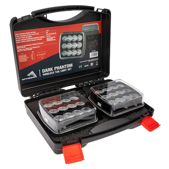 Optibeam Dark Phantom trådløs baklyssett Trådløse baklys for tilhenger 
