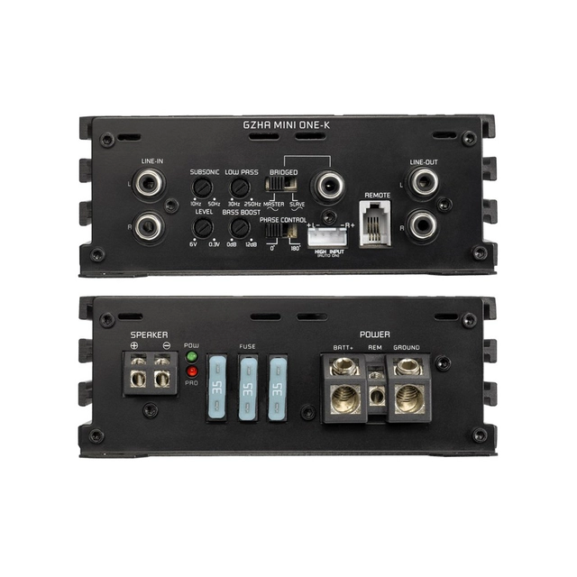 Ground Zero 24V basspakke 8" 8" sub i kasse, forsterker, kabelsett 