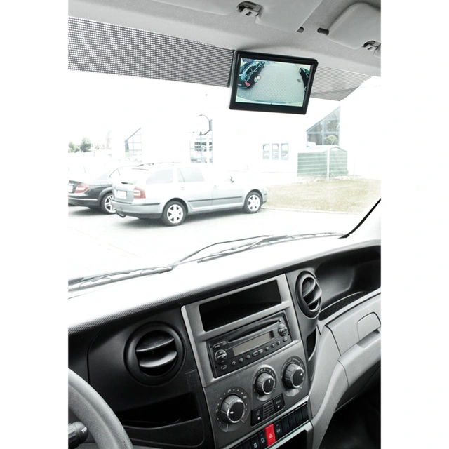 Ampire 5" LCD-Skjerm (AHD/CVBS) 2xRCA inngang. 12V-24V 