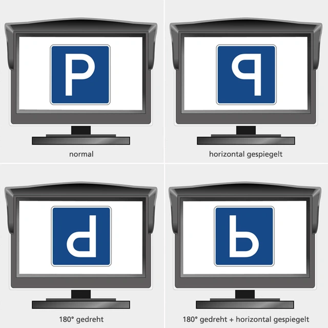 Ampire 5" LCD-Skjerm (AHD/CVBS) 2xRCA inngang. 12V-24V 