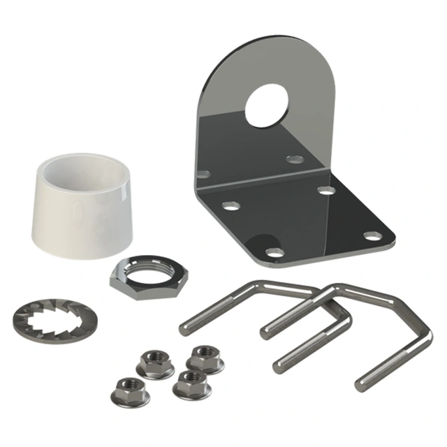 Mast-/rekkverksfeste for antenne Ø 16,5mm, rustfritt stål 