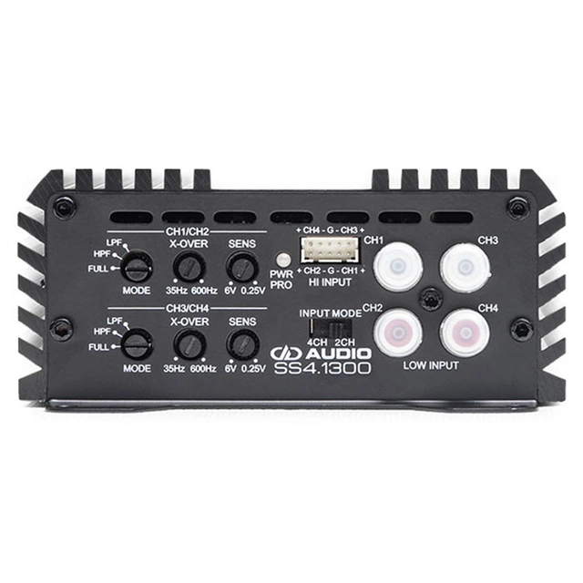 DD Audio SS4.1300 4-kanals forsterker 4x325W RMS, 2 Ohm, Klasse D 