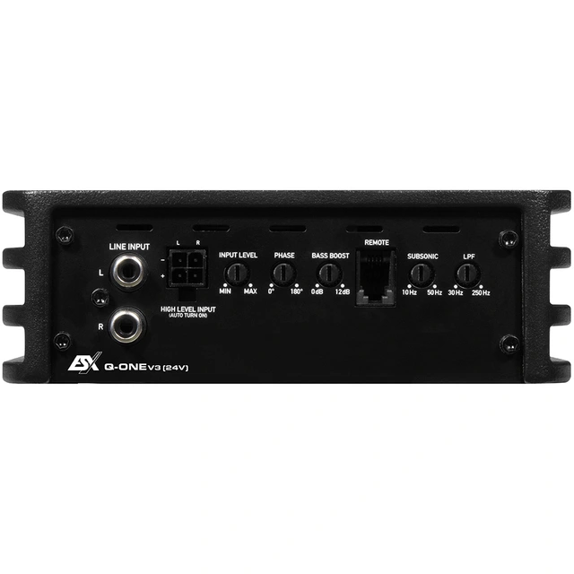 ESX Q-ONEv3 (24V). monoforsterker 700W RMS, 1 Ohm, Klasse D, 24V 