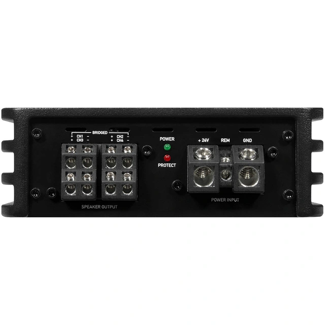 ESX Q-FOURv3 (24V). 4-kanals forsterker 4x120W RMS, 2 Ohm, Klasse D, 24V 