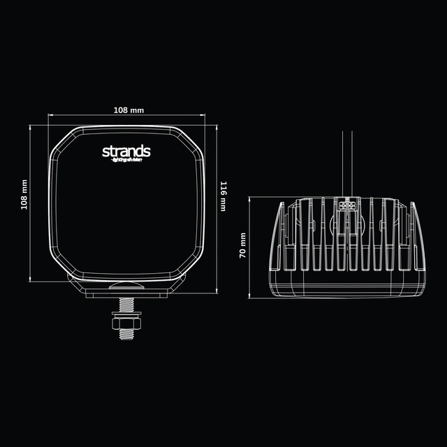 Strands FOR9T No-Glare arbeidslys LED, 3220 Lumen, 78W, pris per stk 
