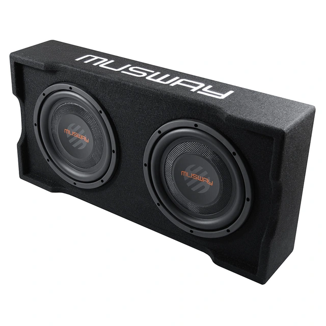 Musway MF210Q2 2x10" subwoofer i kasse 300W RMS, 2x2 Ohm 