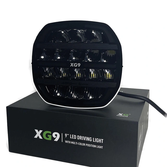 XG9 Driving Light White Multicolor Parklys Hvit, Gul og Grønn. 