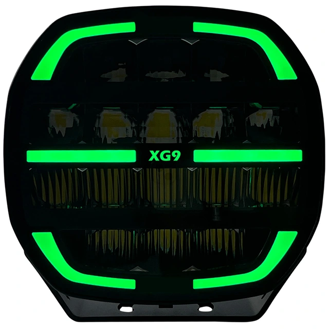 XG9 Driving Light White Multicolor Parklys Hvit, Gul og Grønn. 