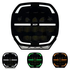 XG9 Driving Light White Multicolor Parklys Hvit, Gul og Grønn.