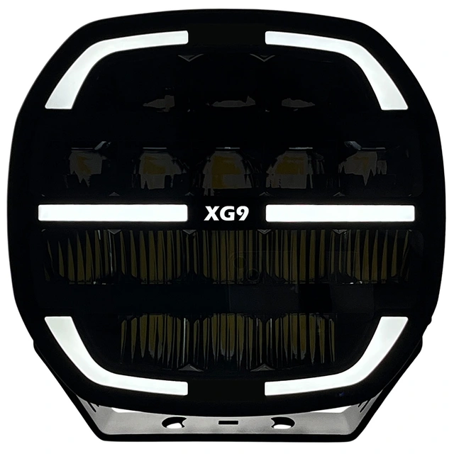 XG9 Driving Light Black Multicolor Parklys Hvit, Gul og Grønn. 