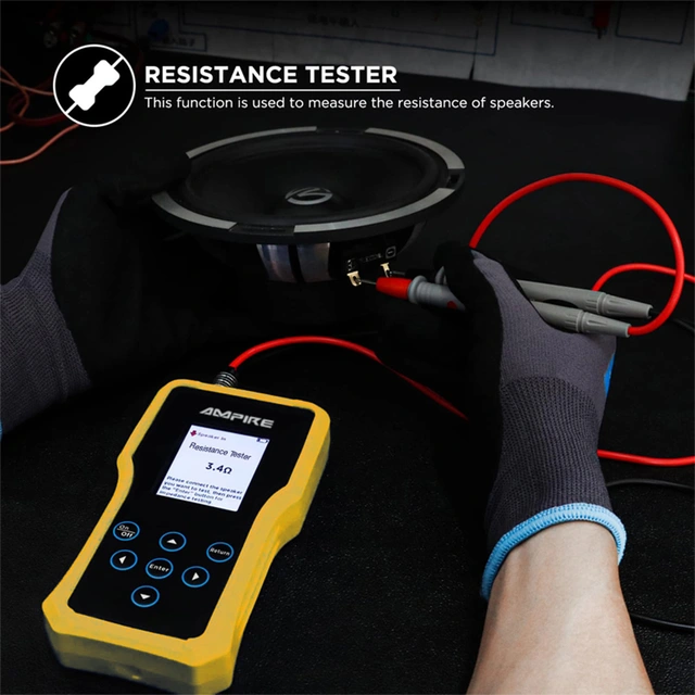 AMPIRE multifunksjonell lydtester Signalgenerator, motstand og fasemåling+ 