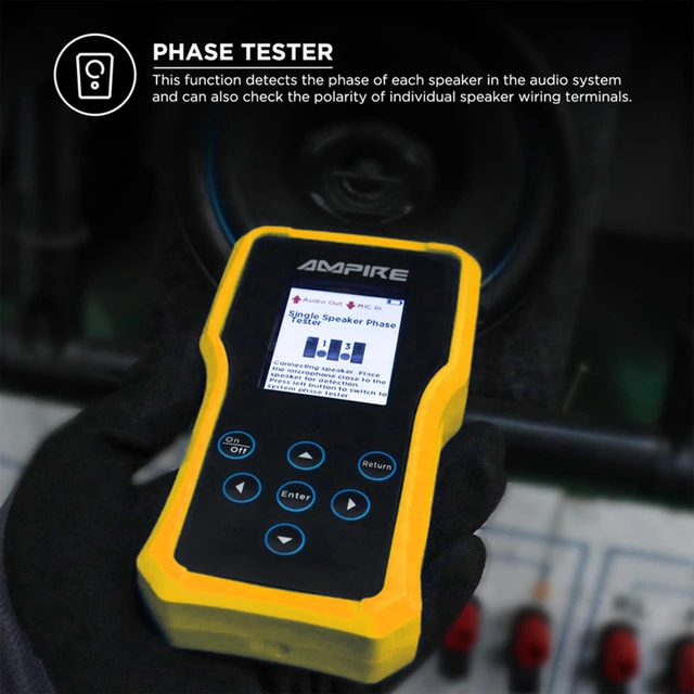 AMPIRE multifunksjonell lydtester Signalgenerator, motstand og fasemåling+ 
