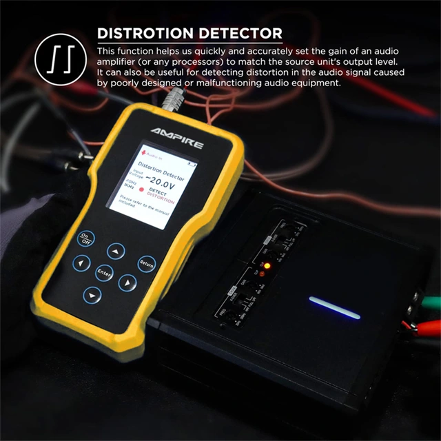 AMPIRE multifunksjonell lydtester Signalgenerator, motstand og fasemåling+ 