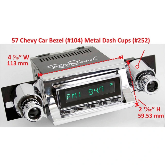 RetroSound 252 1957 Chevy dash cups 