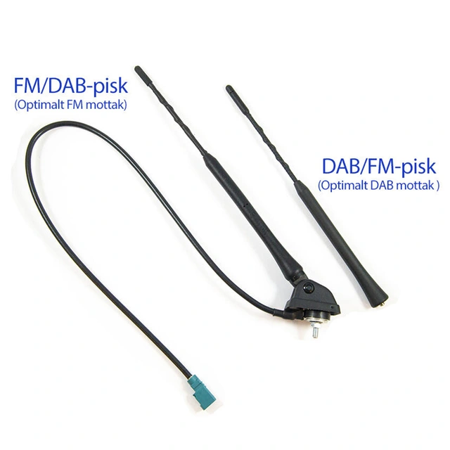 ATTB Takantenne DAB/FM m/just. vinkel Uten kabler 
